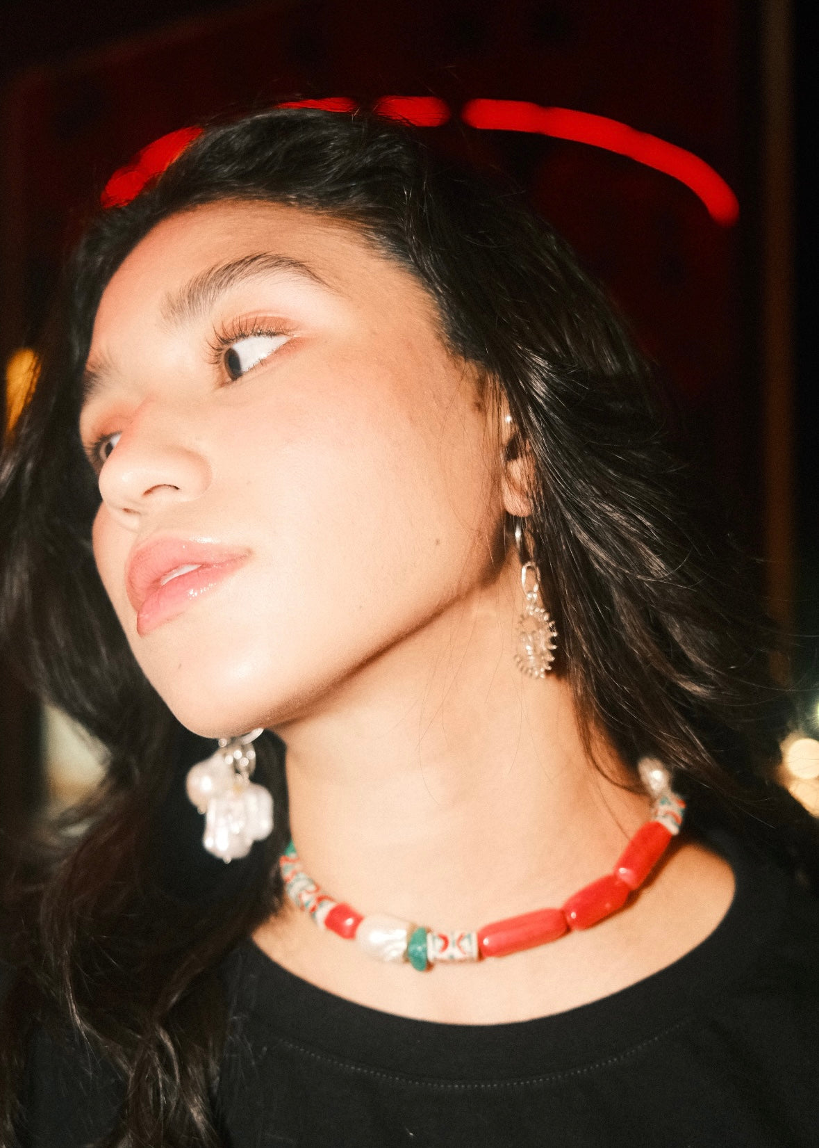 Coral rojo necklace